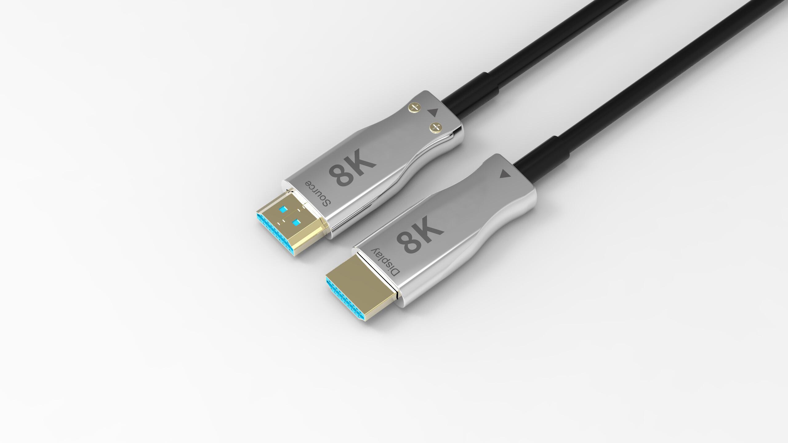 HDMI AOC  8K光纖線  銀色外殼 藍(lán)芯