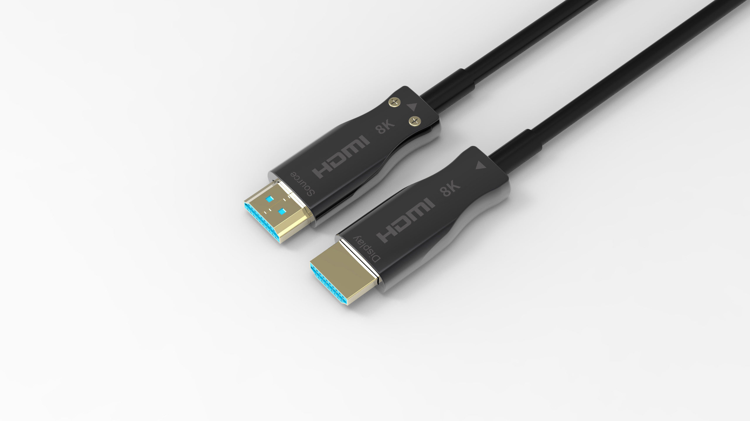 HDMI  AOC 8K光纖線 黑色外殼 藍(lán)芯